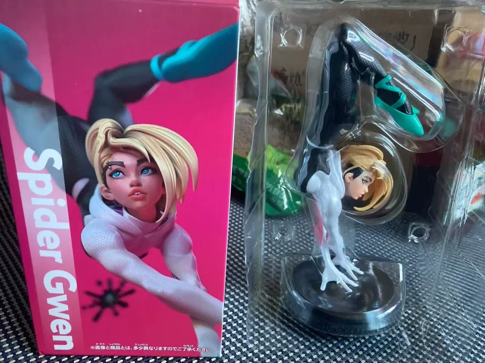 جديد مارفل سبايدر جوين عمل الشكل العنكبوت امرأة شبح العنكبوت تحصيل لعبة مجسمة تمثال بولي كلوريد الفينيل الشكل هدية لجمع المشجعين #6