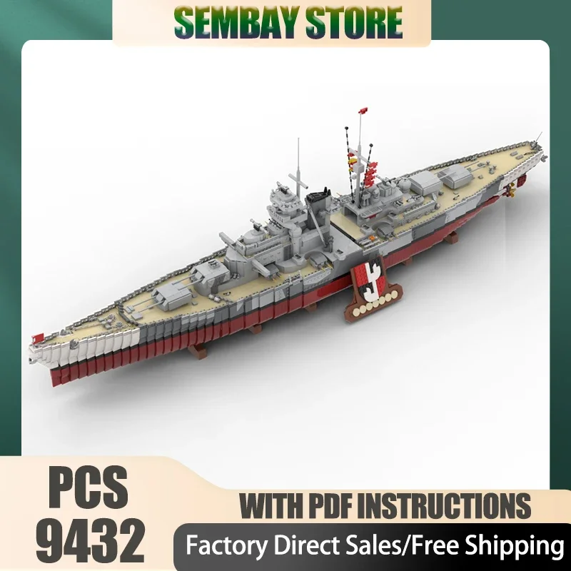 Warship Model Moc Building Bricks Modular Famous Battleship Technology Blocks Christmas DIY Toy Construction Military Gifts