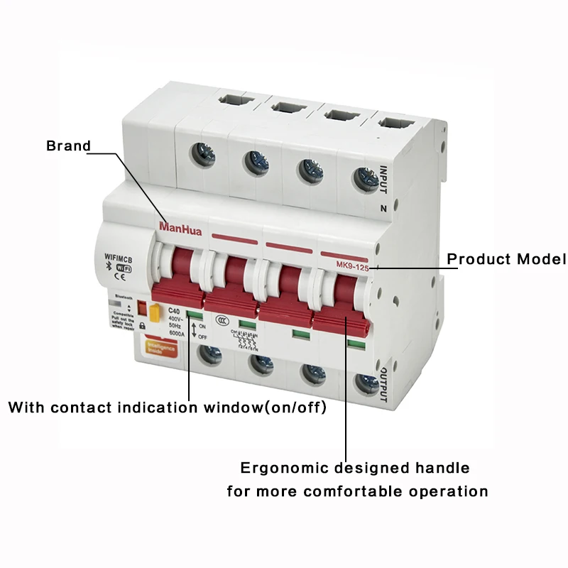 Imagem -02 - Interruptor Inteligente Inteligente Interruptor Interruptor de Controle Remoto App Inteligente Automático Montagem em Trilho Din Mk9125 wi fi