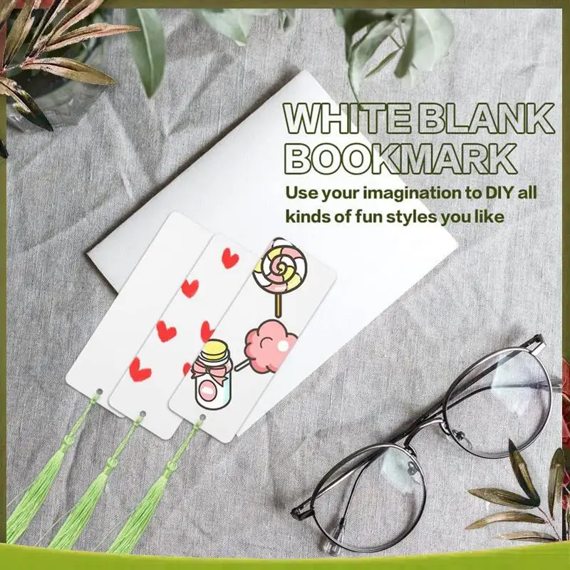 

New-240 Pieces Blank Bookmarks Cardstock With 240 Pcs Colorful Tassels, Craft Paper Bookmarks For DIY Classroom Projects