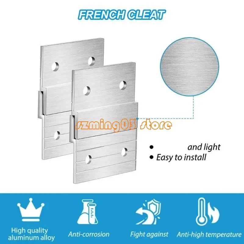 H9EC Interconnesso French Cleat Z Hanger Alluminio Fante Organizzazione Home Organizzazione Strumento 8 coppia per arte e