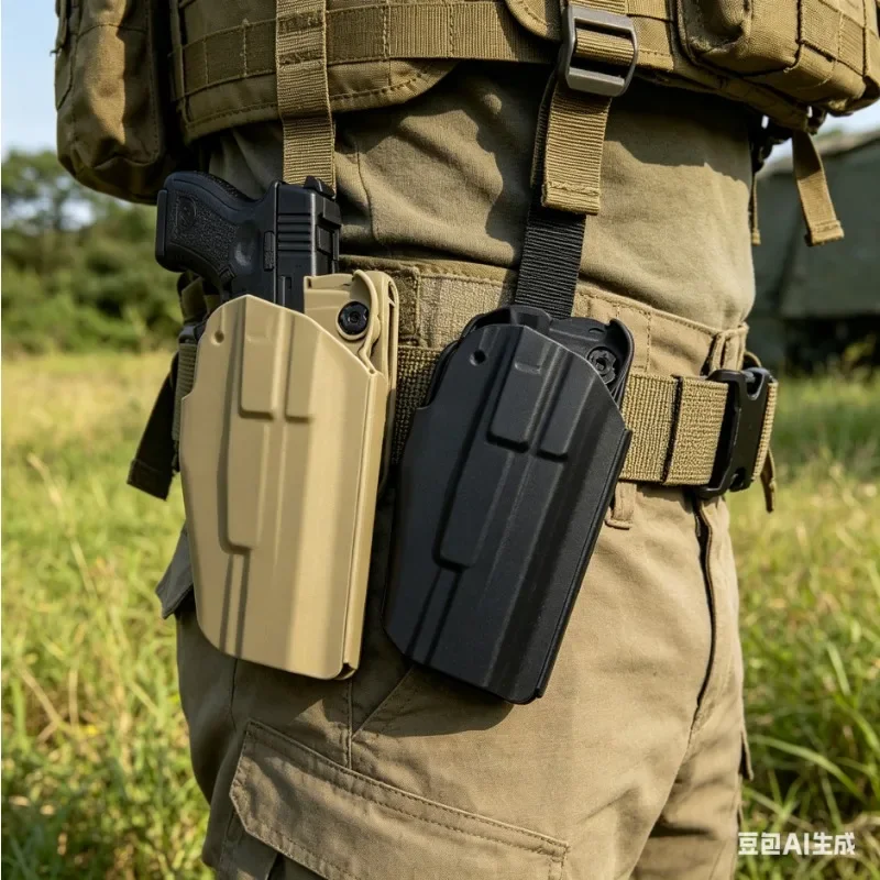 

579 Quick Draw Holster, Outdoor Adjustable Waist Holster, Fit G17 M92 1911 P226, Fast Pull Carry Cover