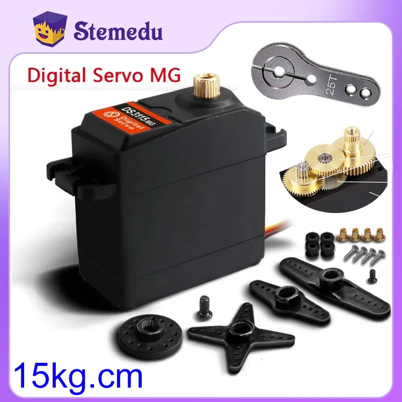 Dsservo 15Kg 180/270 Graden Rotatie Servo Ds3115 Metalen Versnelling Voor Arduino Digitale Servo 'S 15 Kg/cm 1/8 1/10 1/12 Rc Auto 'S Speelgoed Robot