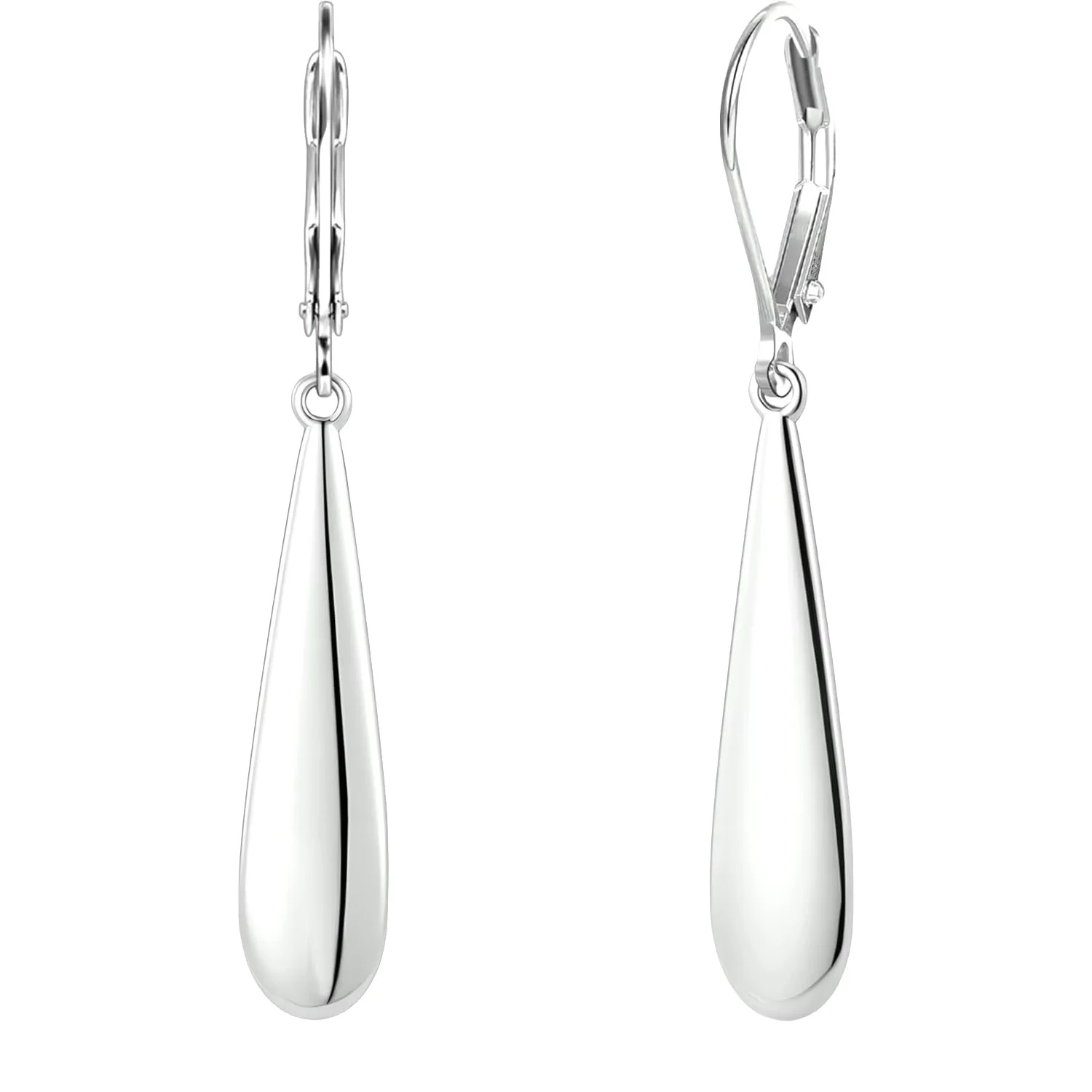 925 Sterling Silver Long Teardrop Dangle Earrings for Women Hypoallergenic Drop Leverback Earrings Trendy Earings Jewelry Gifts