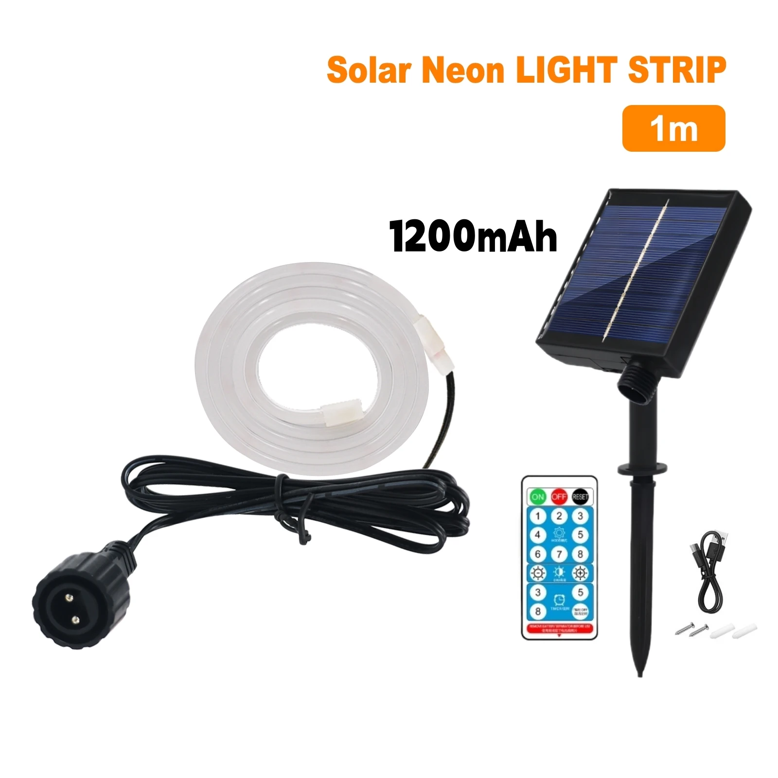 10M Solar Neon LED Strip Outdoor Pool IP67 Waterproof Flexible 2835 LED Tape Light Sign With Remote 24V 120LEDs/M Tube Diode image 3