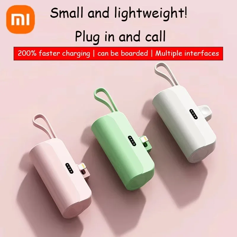 Xiaomi Mini 30000mAh Large Capacity Capsule 2-in-1 Power Bank Digital Display Portable Fast Charging for Iphone Samsung Huawei