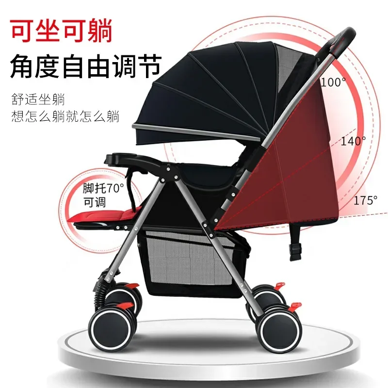 2024The Baby Stroller with High View Can Easily Sit on A Collapsible Baby Stroller and A Two-way Parachute.