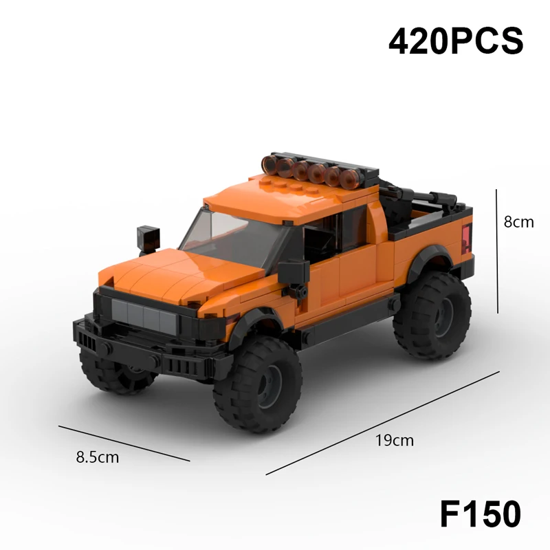 MOC F150 Bronco F450 Pickup Truck Building Blocks Jeep Off-road MK1 Sports Car Speed Racing Vehicle Bricks Toys Gifts For Boys