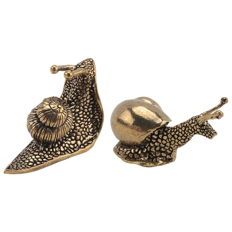 ABRN-2Pcs Snail Decor Solid Snail Ornaments With Decor Effect The Meaning Of The Snail Walk Slowly