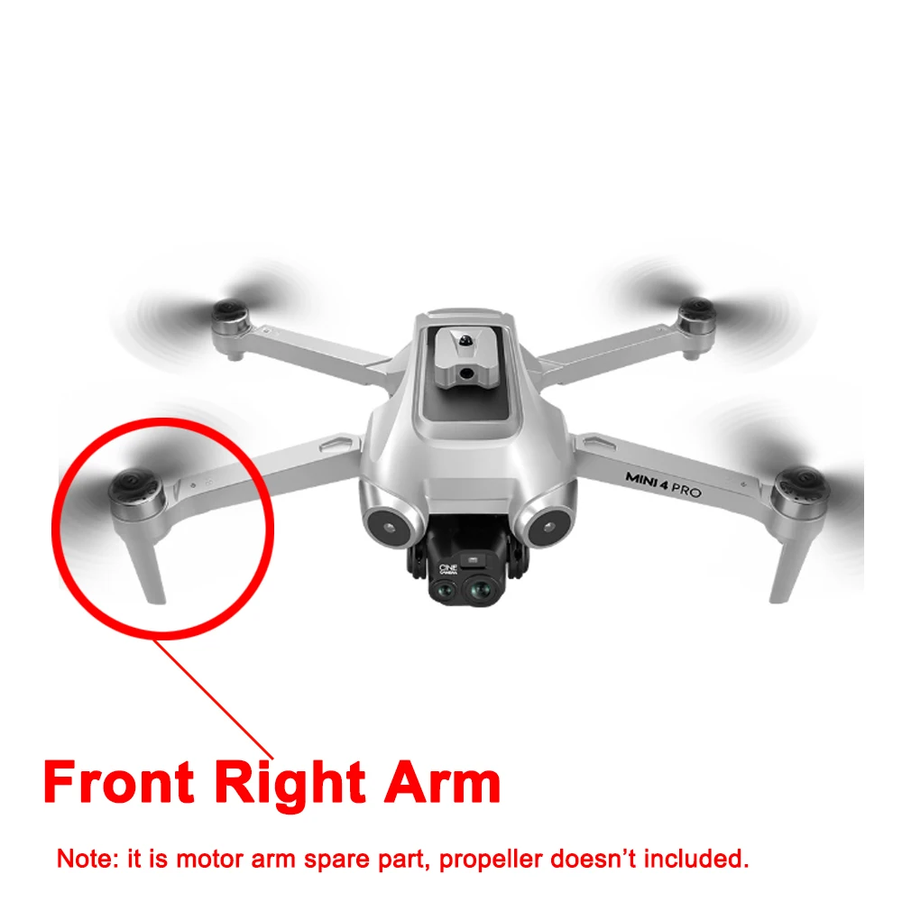 V600 6K 8K Drone Bruhshless Quadcopter Original Motor Arm Spare Part Front / Rear Arm with Brushless Engine DIY Accessory