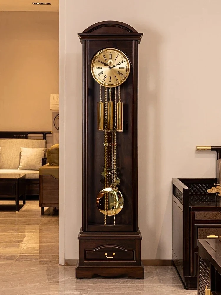 

New Chinese floor clock living room German Helmler imported movement light luxury mechanical floor clock