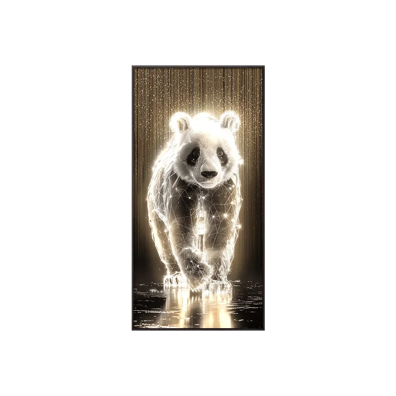 Panda entrance decorative painting light luxury abstract living room entrance aisle wall lamp large size to successfully hang pa