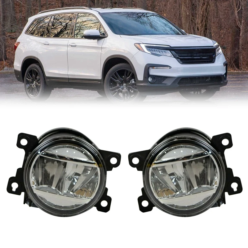 

1Pair Car Front Bumper LED Fog Lights Assembly Driving Lamp Foglight For Honda Pilot 2017 2018 2019 2020 2021 2022