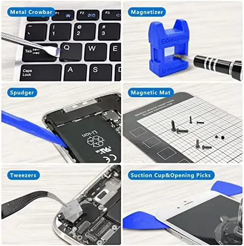 مجموعة أدوات بناء الكمبيوتر 140-IN-1: مجموعة مفكات براغي دقيقة لأجهزة الكمبيوتر المحمول، iPhone، MacBook، PS4/5، Xbox