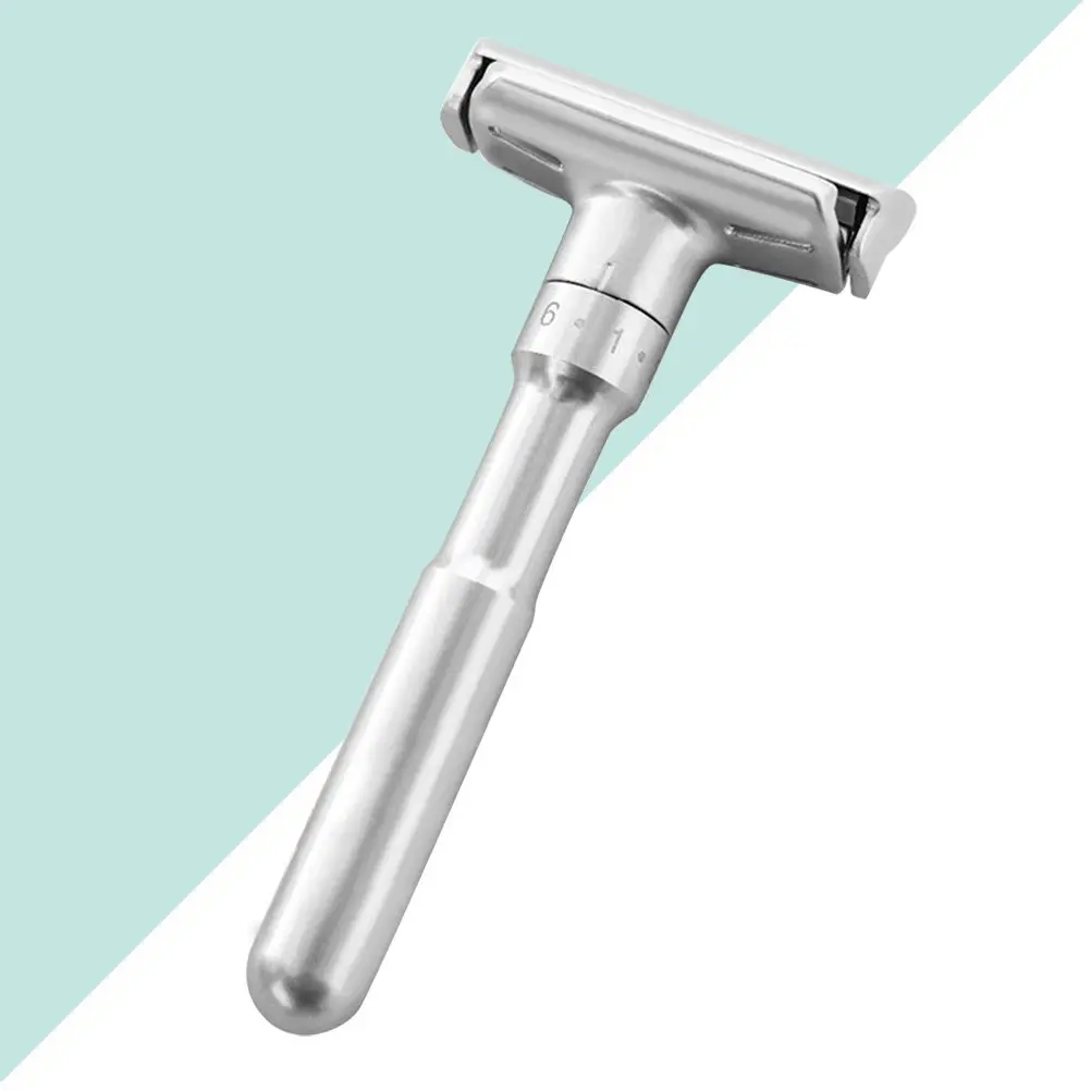 

Manual Razor Holder Adjustable Double-Sided Men Razor 5 Blades Lightweight Travel Shaving Machine
