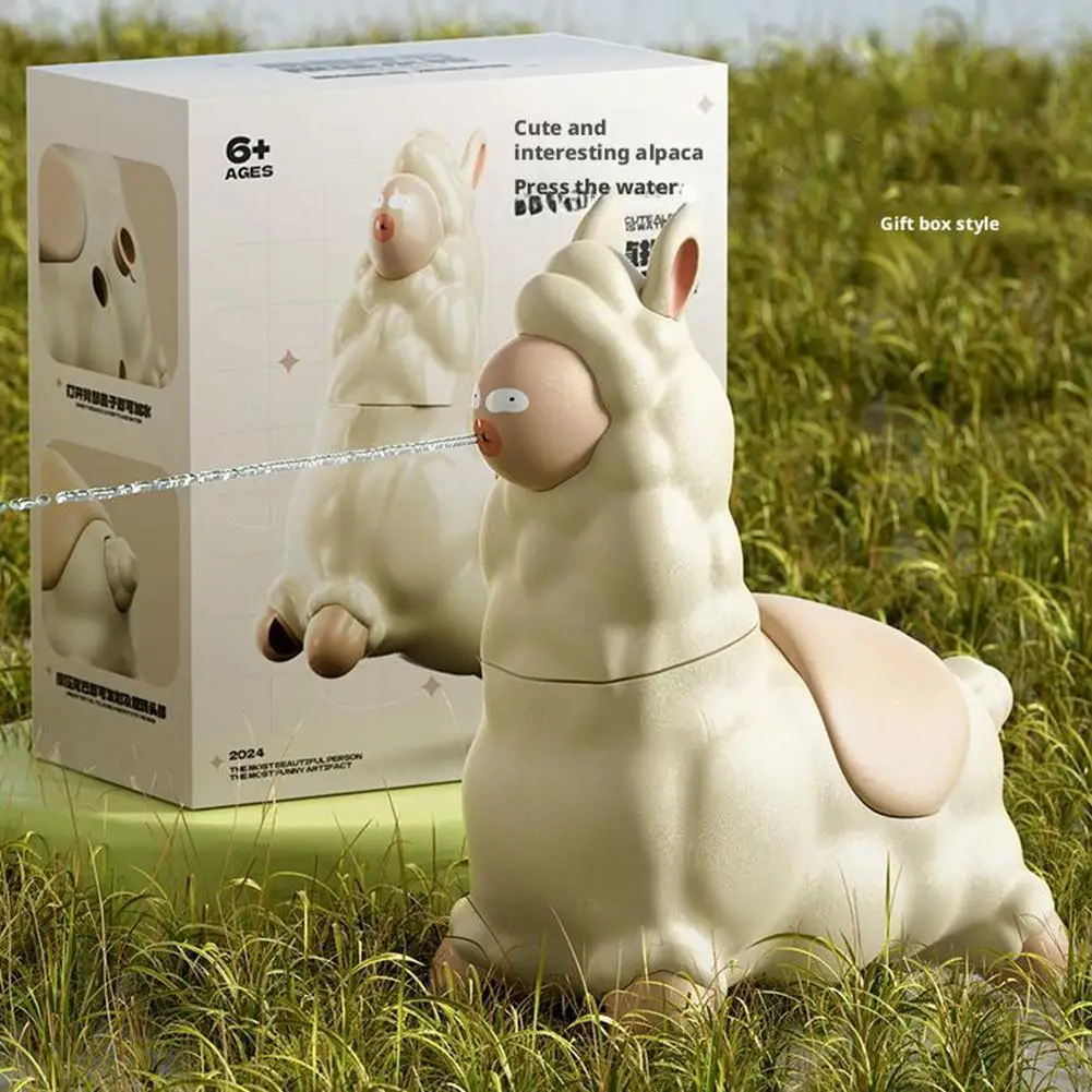 Mini Alpaca Interactive Water Sprayer Water Gun Fun Prank Decompression Toy Ideal for Summer Outdoor Water Games Perfect Gift