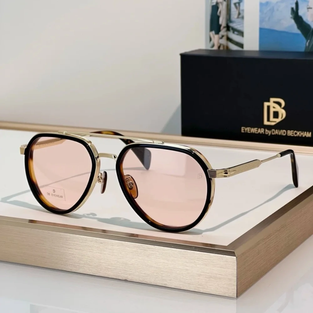 Luxury Brand DB1226S Double‑Bridge Pilot Sunglasses UV400 Gradient Acetate Frame Retro Shades Men Women Driving Vacation Outdoor