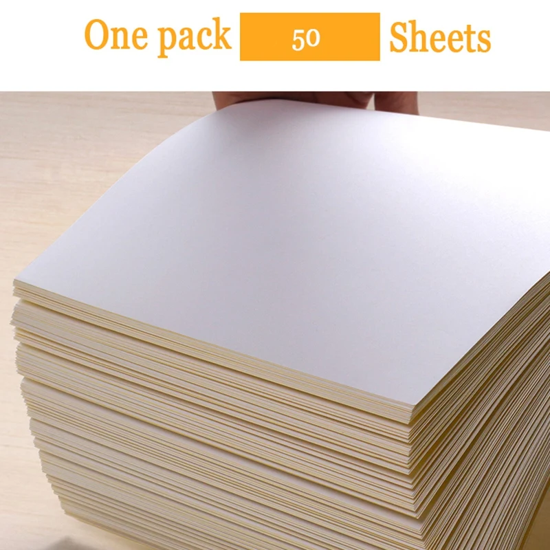 50 Sheets A4 White Self Adhesive Waterproof Sticker Label Surface Paper For Lazer Inkjet Printer Copier