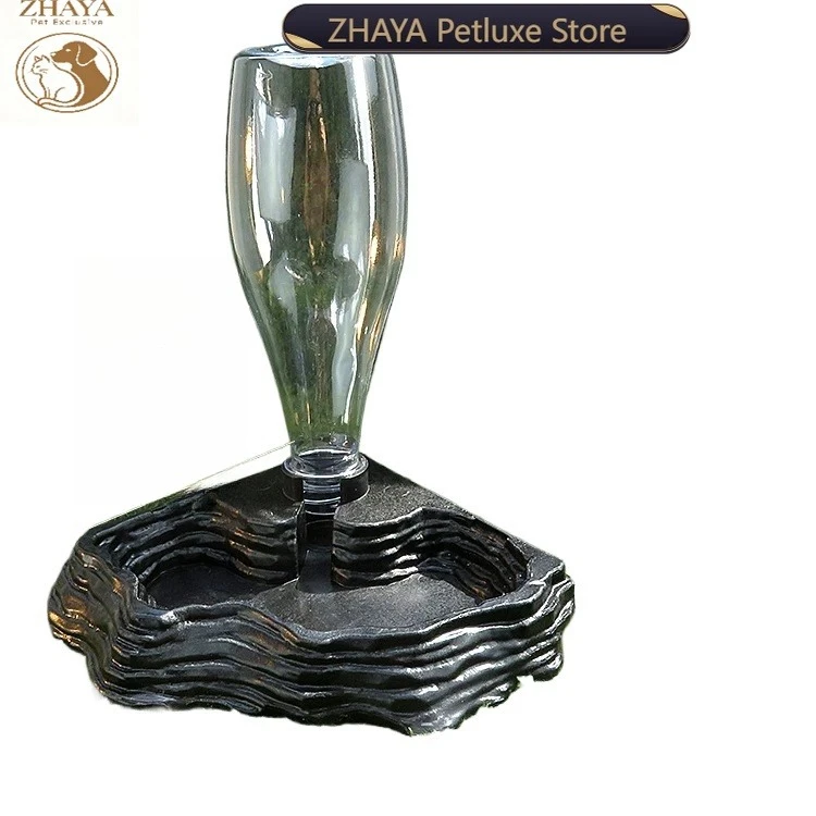 ZHAYA Automatic Reptile Water Dispenser Bowl for Tortoise Lizard Turtle Terrarium Habitat Safe Non Toxic Easy Clean Non Slip