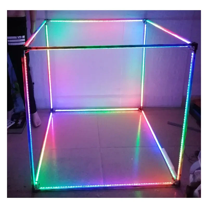 RGB LED Cube Acrobatics Triangle Lighting Stage Prop Acrobat Handhold Rechargeable Dancer Performance Party Entertainment