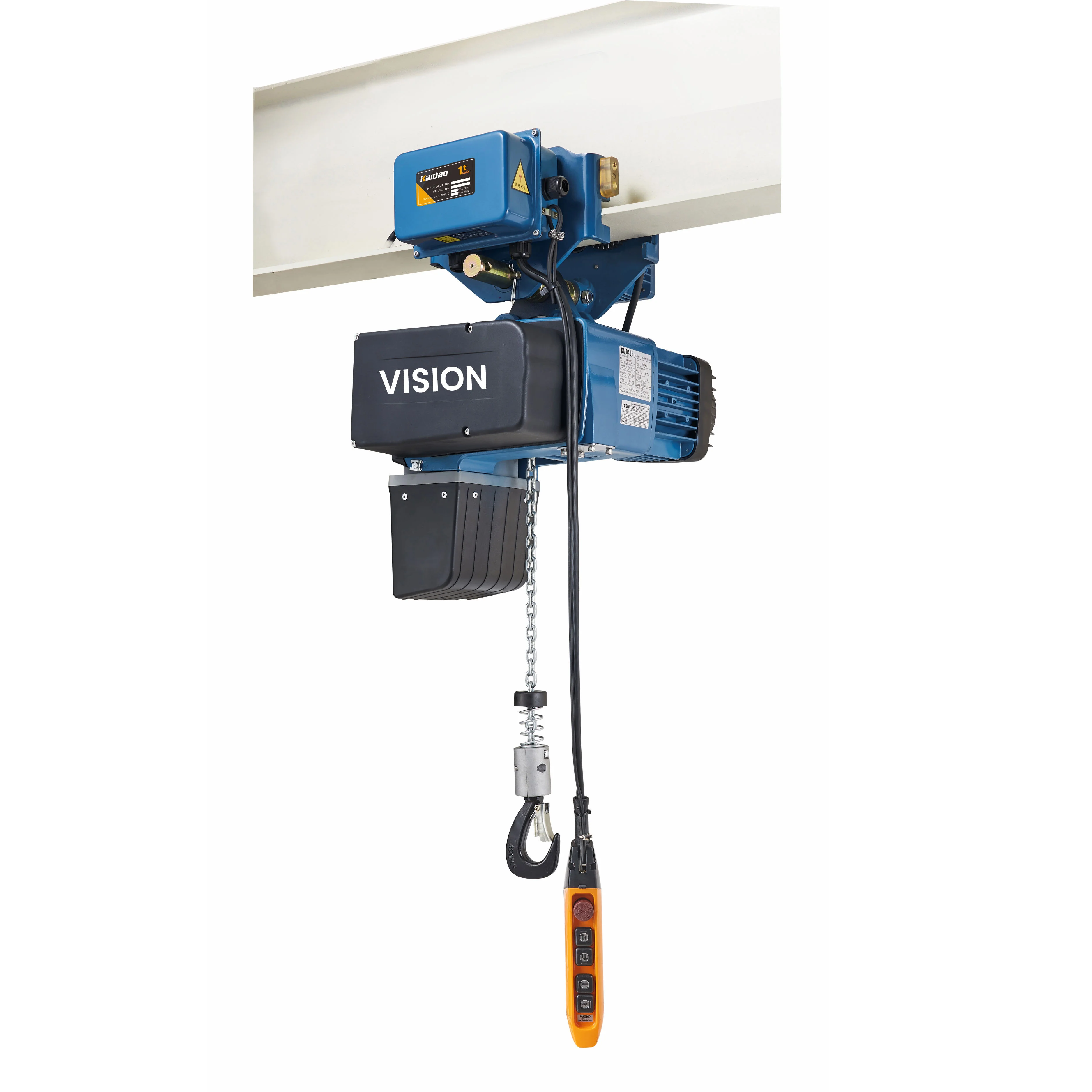 New Vision Great Price Customized Height Adjustable Fixed Type European Type 9m Electric Chain Hoist with Overload-Protected