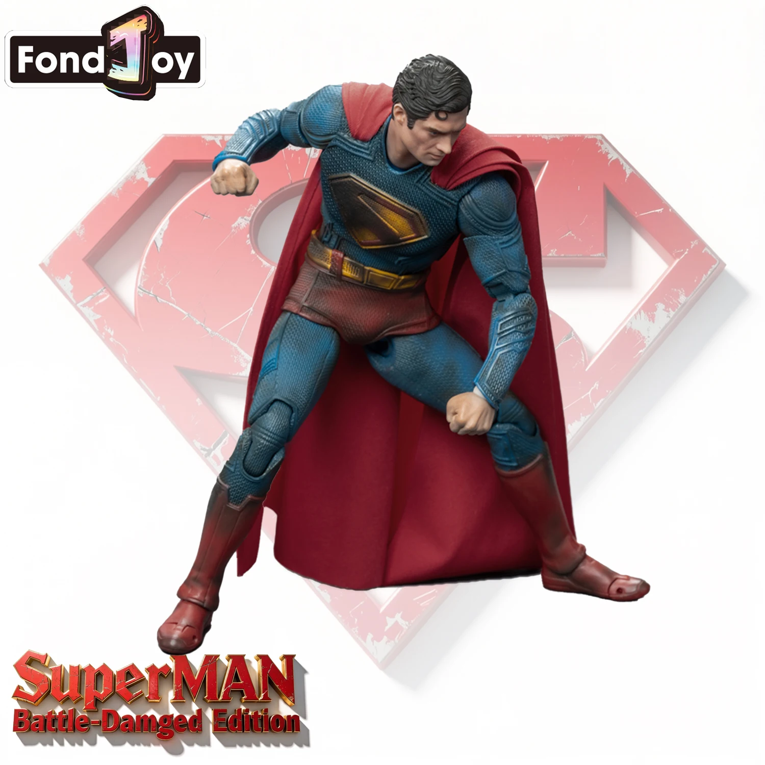 

Супермен: издание с эффектом боевых повреждений ​ Фигурка Action Figure Fondjoy Toys DC, подвижная кукла, коллекционная модель для фанатов, фигурка Кларка Кента, подарок, в наличии