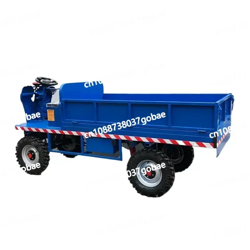 Four-wheel Electric Flatbed Truck, Breeding Plant, Warehouse, Construction Site Transport Truck, Lifting Flatbed Hydraulic