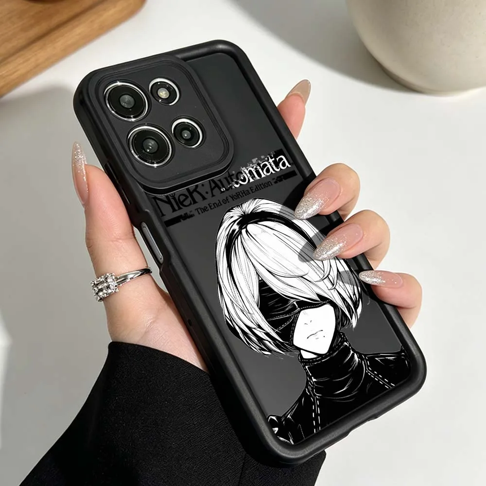 NieR Automata Anime Phone Case For Motorola Moto G86 G85 G75 G56 G06 Edge 70 60 50 Fusion Eye Ladder Silicone Cover view 3