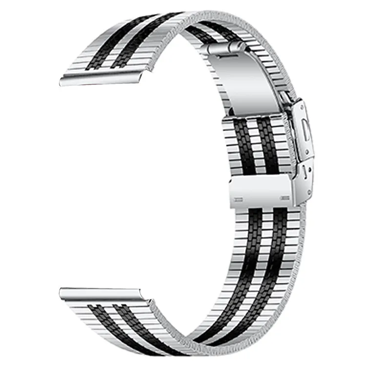 

For Honor Watch Magic Watch Strap Stainless Steel Replacement Band - Silver / Black