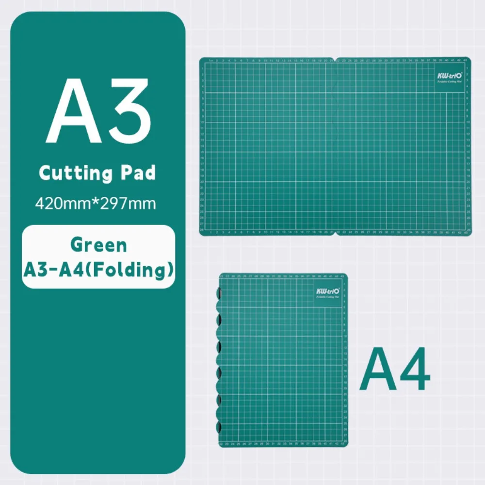 Foldable A3 PVC Cutting Mat Double-Sided Portable Craft Cutting Board Easy Storage DIY Paper Engraving Patchwork Tools