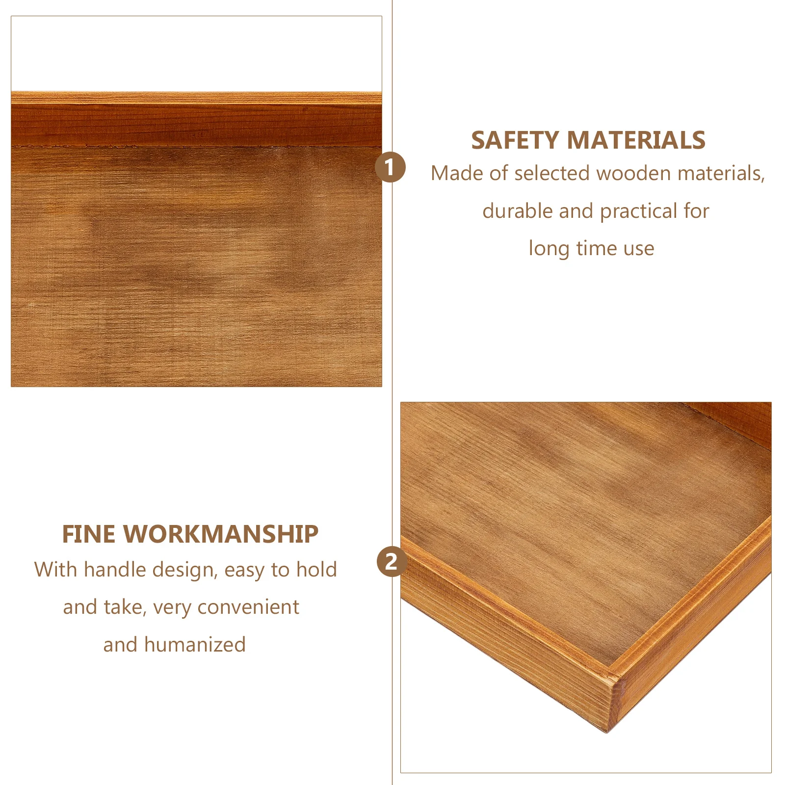 

Desktop Storage Box Solid Wood Organizer For Desk Home Office Bathroom Countertop Small Items Storage Container