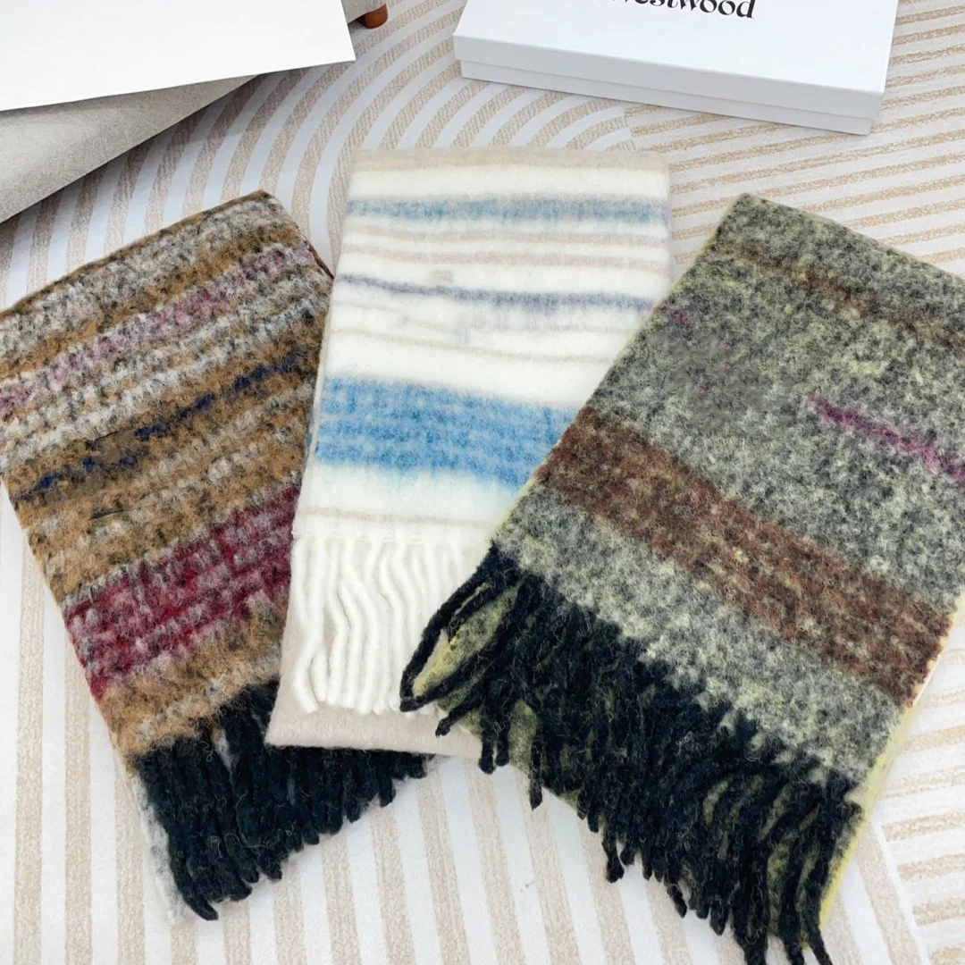 Fashion Luxury Brand 2024HOT Winter Warm Scarf Pashmina Men Women Cashmere Wool Scarf Shawl Thickened Brand Factory Direct Sales