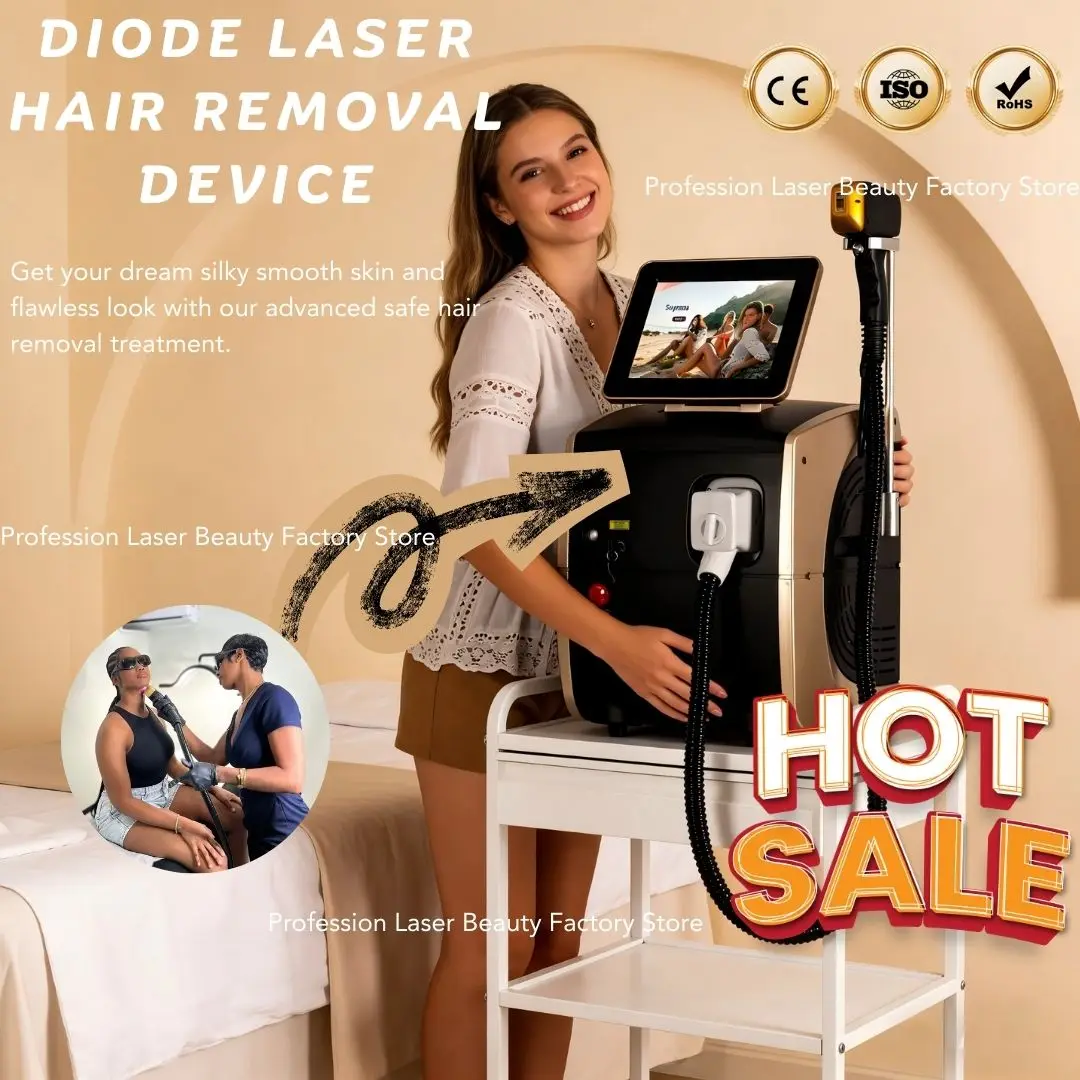 

4000W Diode Laser Hair Removal Machine Ice Cooling 3 Wavelength Professional For Beauty Salon Clinic Permanent Hair Reduction