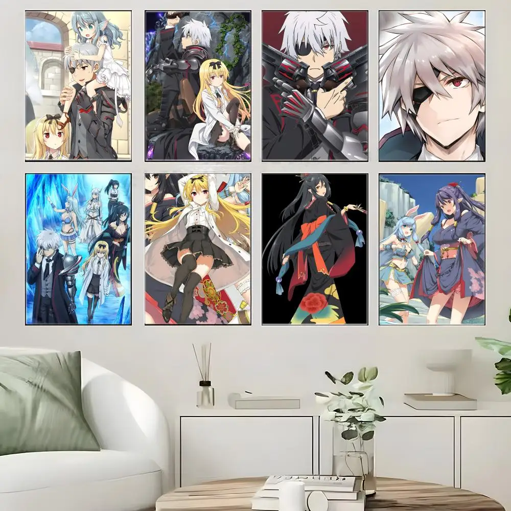 Shonen Fantasy Anime A-Arifureta Poster  Self-adhesive Art Waterproof Paper Sticker Coffee House Bar Room Wall Decor