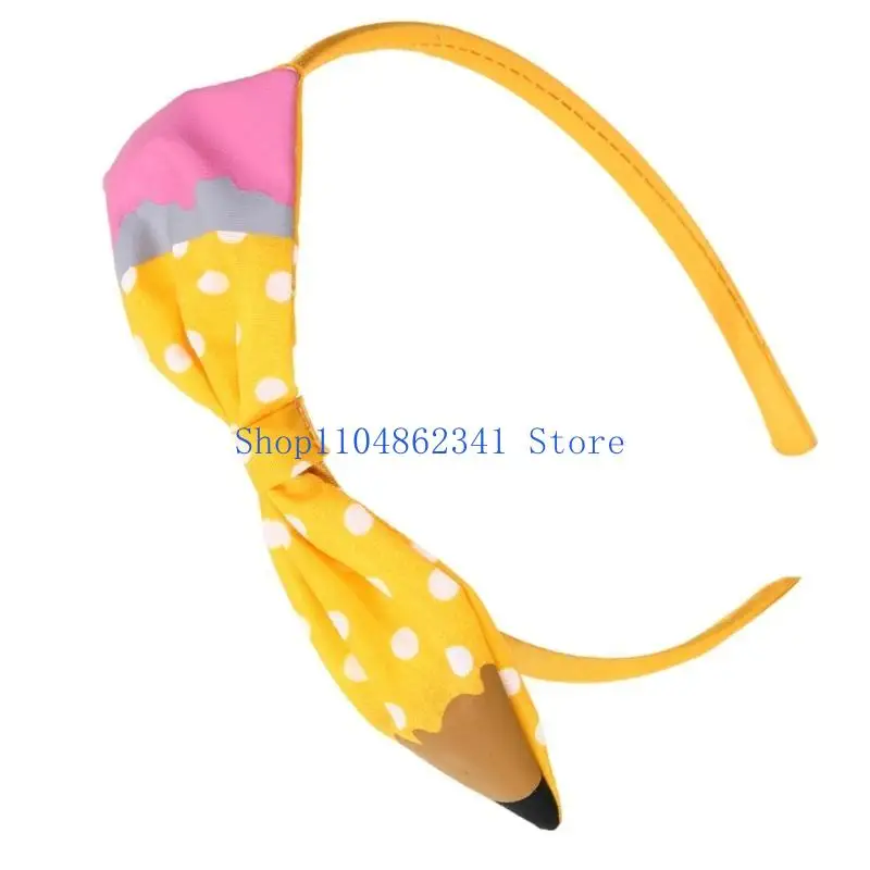 5ASD ناعم النسيج مشبك الشعر مع نقاط قلم رصاص عصرية مريحة الشعر مرة أخرى إلى أغطية رأس المدرسة الحزب للأطفال