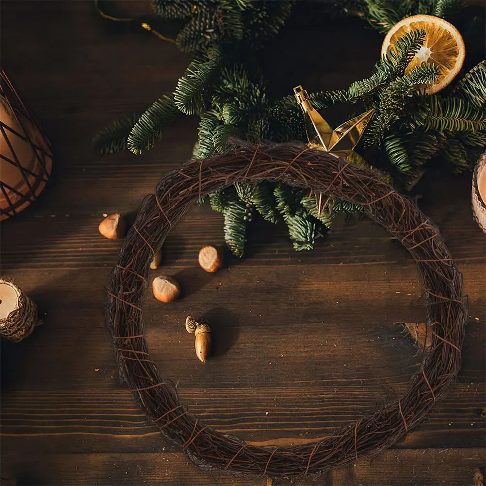 

Christmas Frame Natural Rattan Diy Circle Decorative Wreath Form For Holiday Crafts Party Decoration Diy Garland Forms