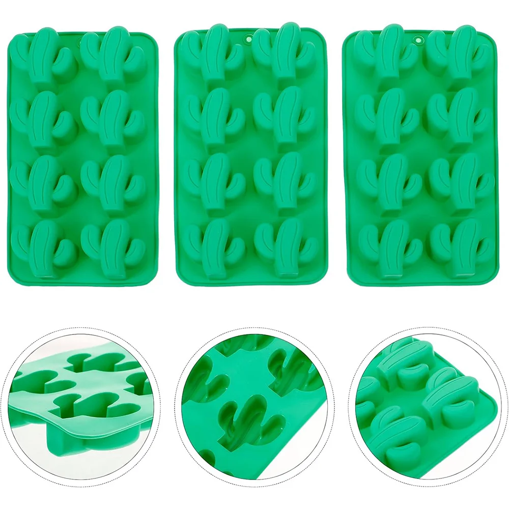 Cactus Silicone Fondant Moulds Cacti Hawaiian Cake Mould for Making Sugar Chocolate Candy Gum Paste Cake Decoration Supplies