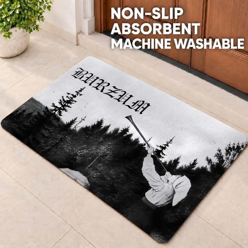 band Burzum Floor Mat Doormat Non-Slip Floor Mat Rug for Bathroom Kitchen Entryway Indoor Outdoor Home Decor