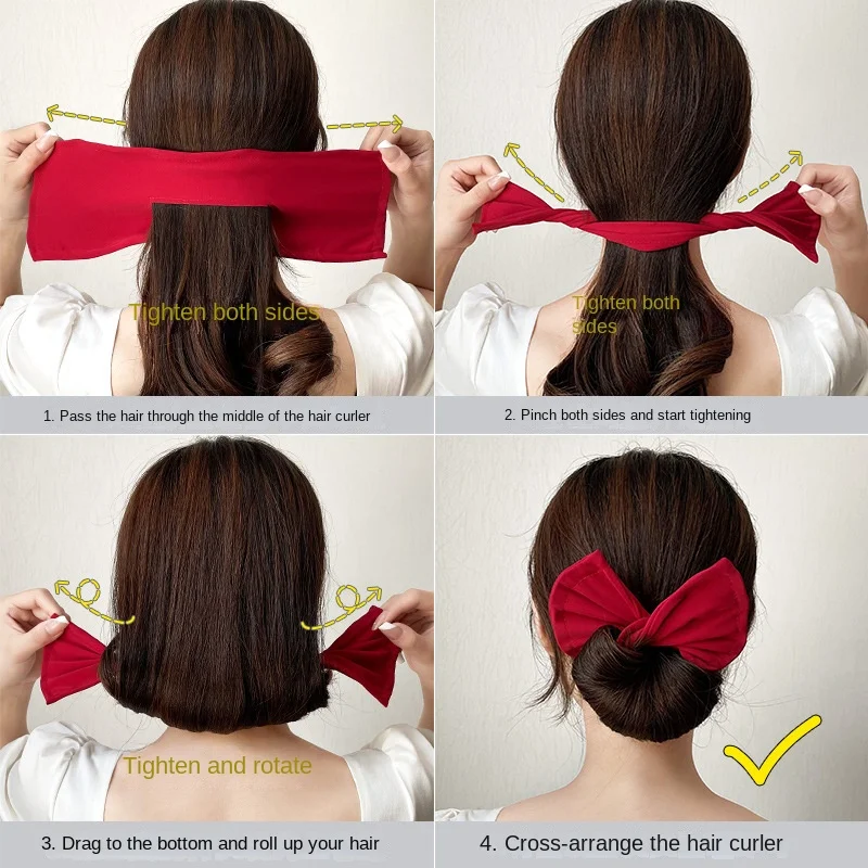 New Fabric Lazy Twist Hair Puller Ball Head Women\'s Pan Hair Strap Puller Women\'s Tie Hair Piercer