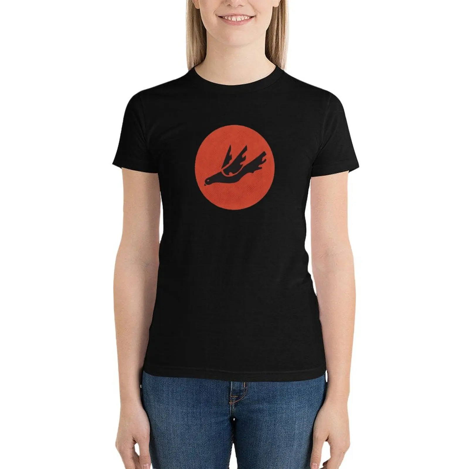 

Thursday Band Dove Logo (Orange Circle) T-Shirt tops anime clothes clothes for Women