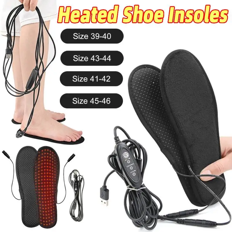 الشتاء USB ساخنة نعال الحذاء مريحة جهاز تدفئة القدمين التدفئة بطانة حذاء أقدام التدفئة بطانة حذاء خفيفة الوزن النعال الحرارية الدافئة