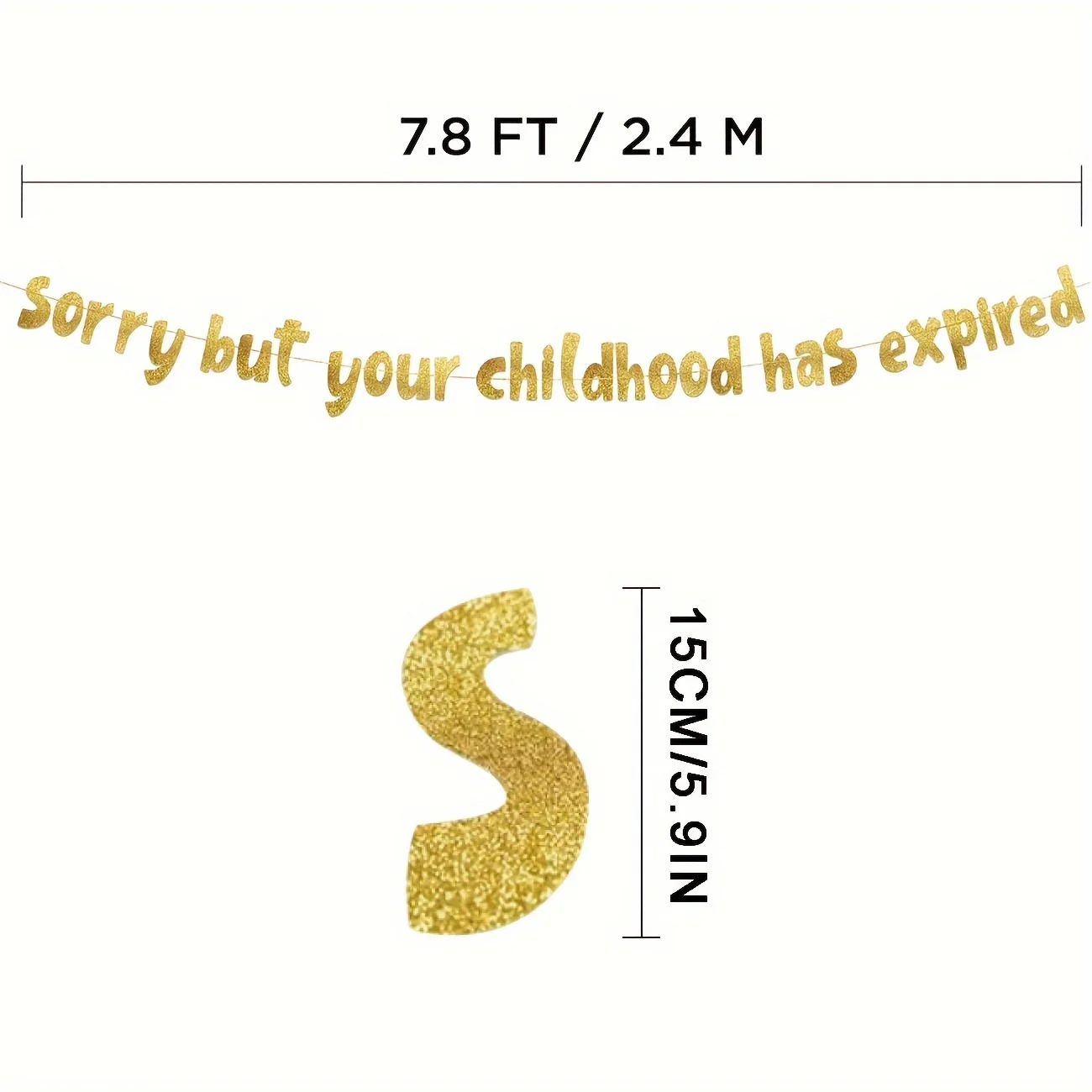 Sorry But Your Childhood Has Expired Banner – 18th and 21st Birthday Party Banner Graduation Party Decorations Favors and Suppli