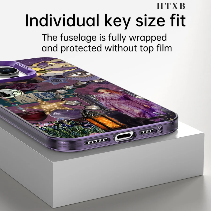 حافظة هاتف أرجوانية Witch Realm Puzzle لهاتف iPhone 17 إلى 11 Pro Max Plus #5