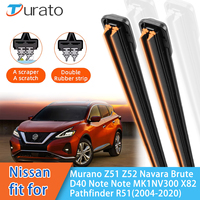 For Nissan Murano Z51 Z52 Navara Note NV300 Pathfinder Front Windscreen Wipers Double Rubber Car Wiper Blades Car Accessories