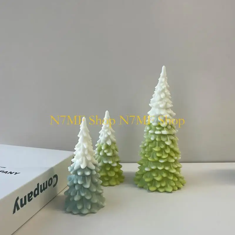 

N7MF DIY Desktop Ornament Epoxy Resin Mold Christmas Tree Mould