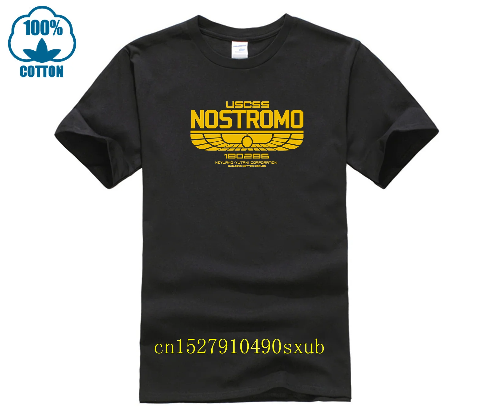 USCSS Nostromo TShirt For Men Alien UFO Clothing Fashion T Shirt 100% Cotton Soft Printed Fluffy