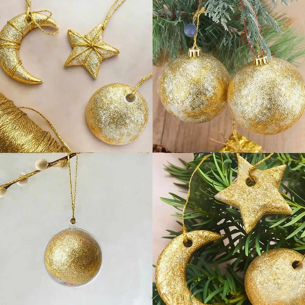 1 قطعة 328 قدم خيوط سلسلة معدنية الخبازين سلسلة الذهب والفضة التفاف خيوط سلسلة لحبل الشريط الحرف عيد الميلاد ديكور المنزل #5