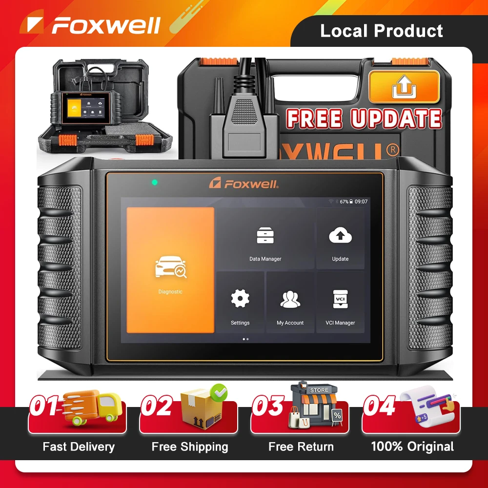 FOXWELL NT710 OBD2 Scanner for BMW Bi-directional OBD2 Scanner All System Car Diagnostic Tool ECU Coding 31 Reset Lifetime Free