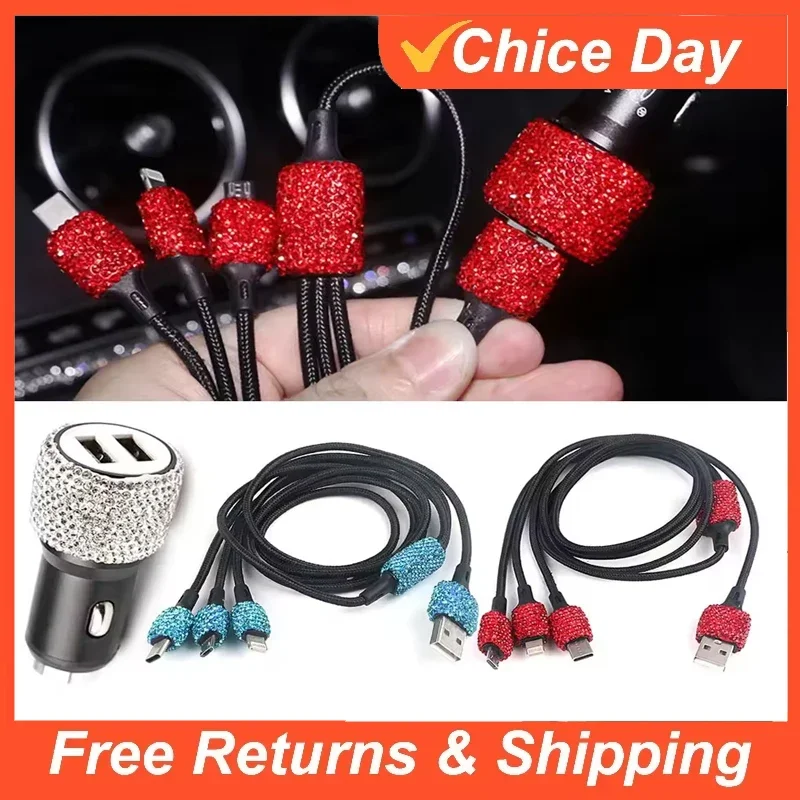 Auto Ladegerät Diamant-montiert Auto Telefon Sicherheit Hammer Ladegerät Dual USB Schnell Ladegerät Diamant Auto Telefon Aluminium Legierung ladegerät Amagi