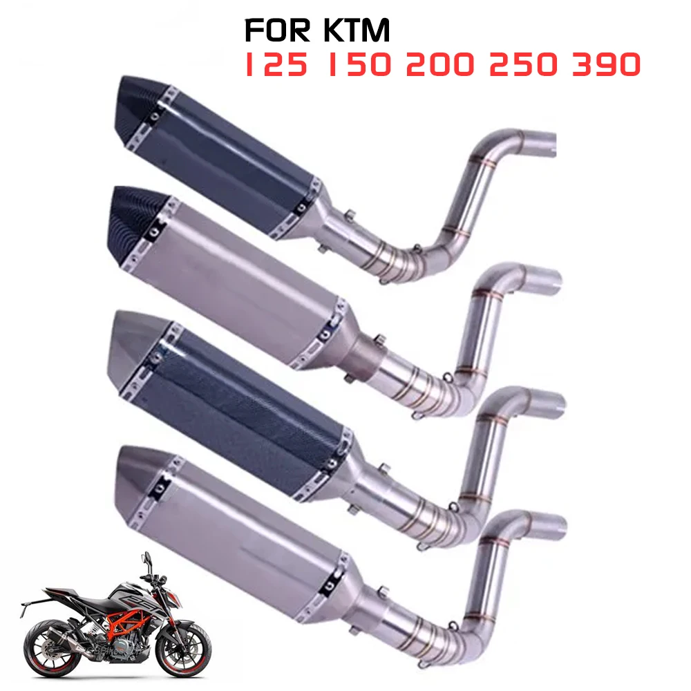 Slip On Motorcycle Professionalexosto para moto Full System middle Link pipe For DUKE 125 150 200 390 2012-2016